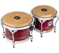 Meinl Percussion Bongos Woodcraft Series - 2 Tamburi a Mano da 7 e 8.5 Pollici - Chiave Accordatura Inclusa - Frassino Bianco, Vintage Red (WB400VR-M)