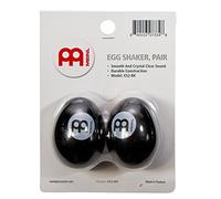 Meinl Percussion Egg Shaker Pair - 2 Shaker Ovetti con Suono Morbido e Pulito - Regalo per Musicisti - Plastica, Black (ES2-BK)