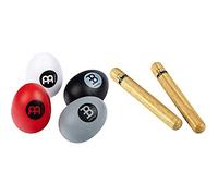 Meinl Percussion ES-SETSet di uova shaker, 4 pz & Percussion 502Clavette in legno, Misura S, coppia