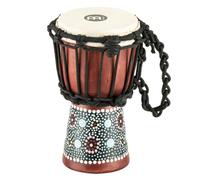 Meinl Percussion HDJ8-XXS - Mini Djembe in legno, serie Headliner, tiraggio a corde, diametro 4,5" (11,4 cm), motivo floreale
