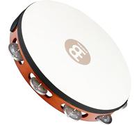 Meinl Percussion TAH1A-AB - Tamburello in legno con testa di Pelle e 1 Fila di sonagli d'alluminio nel telaio, Diametro: 25,40 cm (10''), Colore marrone