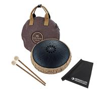 Meinl Sonic Energy MOSTD1BK Medium Steel Tongue Drum H-Moll 8 toni + panno in microfibra Keepdrum