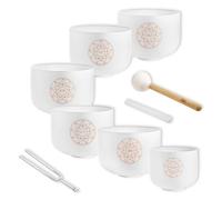 Meinl Sonic Energy SOLCSBSET Crystal Singing Bowl Solfeggio Set con diapason Keepdrum