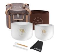 Meinl Sonic Energy TCMCSBSET2 - Set di campane tibetane al quarzo Yin Yang con panno keepdrum