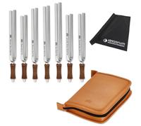 Meinl Sonic Energy TF-SET-CHA-7C Tuning Forks - Set di 7 diapositive Chakra, con custodia e panno keepdrum