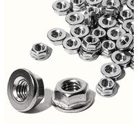 meinschraubenversand.de Dadi flangiati senza dentatura (liscia), M6 DIN 6923, in acciaio inox A2 V2A M6, 100 pezzi