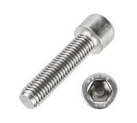 meinschraubenversand.de - Viti cilindriche M6x16 100 pezzi DIN 912 (filettatura parziale, viti a testa cilindrica, esagono interno, ISO 4762) A2 V2A acciaio inossidabile - M6 x 16