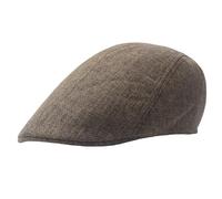 meioro Coppola Uomo Basco Piatto in Cotone Berretto Invernale Scozzesi Cappello Peaky Blinders Gatsby Vintage Elegante Classico Cappelli Elegante Estivo Visiera Regolabile Flat cap per Tempo（Marrone）
