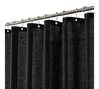 meioro Tenda da Doccia Nero, Impermeabile e Resistente alla Muffa Della Waffle con 12 Ganci, 180 x 210 cm Tende di Lusso in Tessuto Pesante per il Bagno