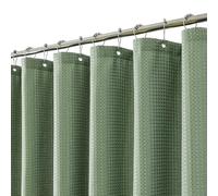 meioro Tenda da Doccia Verde Salvia, Tenda Impermeabile e Resistente alla Muffa Della Doccia Waffle con 12 Ganci, 180 x 180 cm Tenda per Doccia di Lusso in Tessuto Pesante per il Bagno