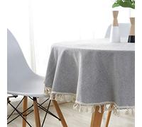 meioro Tovaglia Rettangolare Tovaglie con Nappe Tavolo a Tinta Unita Cotone Lino Copritavolo Ideato per La Decorazione Della Tavola di Sale da Pranzo, Picnic, Cucina e Compleanno(120x160cm,Rosso)