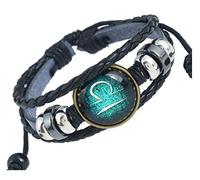 MeiPing Astrological Design 12 - Bracciale unisex in pelle di costellazione, One Size, Pelle
