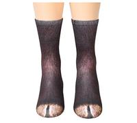 MeiPing Calze Uomo e Donna Calzini Cotone Comodo Sportiva Donne Uomo Adulto Unisex Animale Zampa Equipaggio Calze Sublimato Stampa Asino