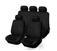 MEIQIANG Set Coprisedili Auto per Fiat Panda 2000-2018 2019 2020 2021 2022 2023 2024, Tutte Le Stagioni Proteggere Traspirante Fodere Antiscivolo Accessori Interni,Black