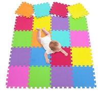 meiqicool Tappeto Puzzle per Bambini | in Soffice Schiuma Eva | Tappetino Gioco per la Cameretta | a Quadri 3009G20