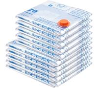 MEIQIHOME Set da 10 Sacchetti Sottovuoto - 5 Jumbo e 5 Large - Sacchetti Riutilizzabili per Vestiti e Biancheria, Salvaspazio