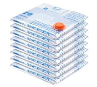 MEIQIHOME Set da 8 Sacchetti Sottovuoto Medium per Vestiti, Sacchetti Compressione per Viaggio e Casa, Riutilizzabili e Salvaspazio