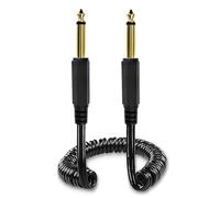 MEIRIYFA 1/4 Cavo Audio Strumento Chitarra Cavo Coiled, 6.35mm 1/4 '' TS Maschio a 6.35mm 1/4 '' TS Maschio Mono Cavo di Estensione Audio per Chitarra Elettrica Basso Amp