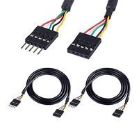 MEIRIYFA 5 Pin USB IDC cavo di estensione dell'intestazione, USB2.0 5-Pin maschio a femmina cavo dell'intestazione della scheda madre - 1M, confezione da 2