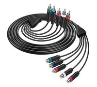 MEIRIYFA 5RCA Maschio a Femmina Cavo Audio Video, YPbPr Component Cavo di Estensione Video per Lettore DVD, VCR, Videocamera, HDMI Crossover, Set Top Box (1.8M)