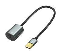 MEIRIYFA Adattatore audio ottico da USB a Toslink, USB A 2.0 maschio a porta SPDIF, cavo convertitore in fibra ottica digitale per computer portatile PC, 0,35 m