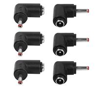 MEIRIYFA Adattatore connettore di alimentazione CC ad angolo di 90 gradi, da spina maschio 3,5 mm x 1,35 mm a jack femmina da 5,5 mm x 2,1 mm, convertitore accoppiatore per illuminazione a striscia