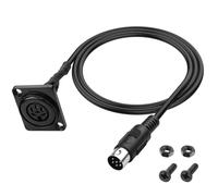 MEIRIYFA Adattatore per cavo audio MIDI DIN 6 pin, 6 poli DIN maschio a femmina, cavo di prolunga per pannello audio maschio, 83 cm