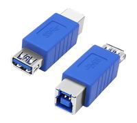 MEIRIYFA Adattatore per stampante USB A a USB3.0 B, USB 3.0 tipo B femmina a USB 3.0 tipo A femmina adattatore convertitore 5 Gbps per stampante, scanner, hard disk esterno, computer portatili - blu