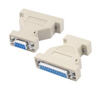 MEIRIYFA Adattatore seriale da DB9 a DB25, connettore DB9 femmina a DB25, convertitore di sesso seriale AT modem adattatore Connetor per dispositivi seriali PC (2PCS, F-F)