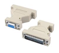 MEIRIYFA Adattatore seriale da DB9 a DB25, connettore DB9 femmina a DB25 maschio RS-232, convertitore di genere AT modem adattatore Connetor per dispositivi seriali PC (2PCS)