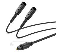 MEIRIYFA Adattatore Splitter Ottico Digitale Cavo, Splitter Audio Fibra Ottica Digitale Toslink 1 Ingresso 2 Uscite per Home Cinema, Lettore DVD, TV - 0,3M (1 Ingresso su 2 Uscite)