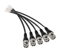 MEIRIYFA BNC Cavo Con Connettore Maschio Spina e Open End Wire per CCTV Terminale Adapter (5pcs Maschio)