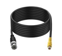 MEIRIYFA Cavo adattatore BNC a RCA maschio da BNC a RCA femmina 75 Ohm coassiale cavo connettore video composito per dispositivi audio, fotocamera, sorveglianza, sistema CCTV, 2 pezzi, 1,8 m