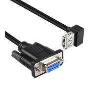 MEIRIYFA Cavo adattatore da USB femmina a RS-232 DB9 femmina, cavo convertitore da USB 2.0 a seriale RS232 DB9 (9 pin) per registratore di cassa, modem, scanner, fotocamere digitali, 30 cm