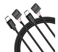 MEIRIYFA Cavo adattatore USB 2.0, 9 pin, 10 pin a USB C, USB 2.0, 10 pin, scheda madre da presa seriale a USB 3.1 tipo C, 24 AWG, cavo convertitore (50 cm, 2 PCS)
