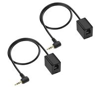 MEIRIYFA Cavo audio jack stereo RJ9 a 2,5 mm, spina da 2,5 mm a 4P4C RJ9 femmina, per cavo patch jack audio, linea telefonica machine line (2 confezioni)