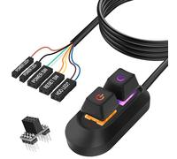 MEIRIYFA Cavo di alimentazione per computer desktop, cavo di alimentazione esterno PC Power Button con interruttore on off reset per scheda madre del computer (2 m, nero)