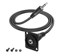 MEIRIYFA Cavo di prolunga audio da 3,5 mm TRRS a tipo D, 3,5 mm TRRS maschio a D femmina a 4 poli stereo per cuffie, laptop - 50 cm (presa a maschio)