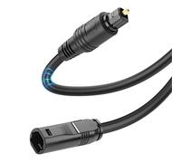 MEIRIYFA Cavo di prolunga audio ottico, 1,5 m, Toslink Digital Optical Audio Cable maschio a femmina, cavo in fibra ottica per home theater Soundbar TV Amplificatore (nero)
