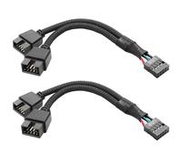 MEIRIYFA Cavo di prolunga USB 2.0 a 9 pin, per scheda madre 9 pin, USB 2.0 a doppio 9 pin, cavo splitter per scheda madre interna del computer (15 cm, 2 pezzi)