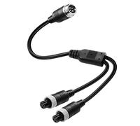MEIRIYFA Cavo di prolunga video M12 a 4 pin, adattatore da 1 maschio a 2 femmina, splitter a Y, per telecamera di retromarcia CCTV, camion, rimorchio, camper, autobus, monitor, 40 cm