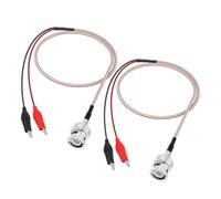 MEIRIYFA Cavo di prova da BNC a doppio alligatore, coassiale BNC Q9 maschio a 2 clip di prova per oscilloscopio, generatore di segnale, videosorveglianza (2 pezzi, 65 cm)