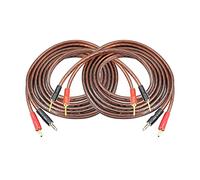 Meiriyfa Cavo per altoparlanti Hi-Fi OFC, con spinotto a banana da 4 mm e spinotto da 2 mm, 2 pezzi, 2 metri