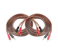 MEIRIYFA Cavo per altoparlanti HiFi OFC con spina a Y Spade, spina a banana da 4 mm a spina a forchetta a U cavo - 2 pezzi, 2 m