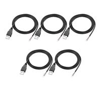 MEIRIYFA Cavo Pigtail USB 2.0 a 2 pin, aperto, cavo USB A maschio a 2 pin, cavo di prolunga 24 AWG, 5 V, 2,5 A, 2 core, per riparazione fai da te, 1 m (5 PCS)