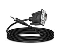MEIRIYFA Cavo seriale da DB9 a 3,5 mm, RS232 DB9 a 9 pin maschio a DC3,5 mm (1/8in), cavo dati seriale TRS stereo, 1,8 m (DB9)