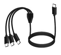 MEIRIYFA Cavo splitter USB C, spina USB di tipo C su spina 3 tipo C, cavo di ricarica per la maggior parte dei telefoni USB C, tablet, laptop, 1 m