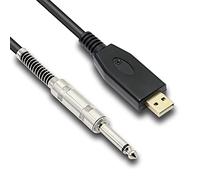 MEIRIYFA - Cavo USB per chitarra USB a 6,35 mm TS maschio mono per chitarra elettrica, cavo convertitore per chitarra elettrica, adattatore per computer, per strumenti di registrazione canto - 3 m
