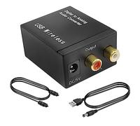 MEIRIYFA Convertitore audio digitale a analogico con chip Bluetooth 5.0 integrato, digitale ottico coassiale ad analogico RCA Audio Converter Adattatore con cavo in fibra ottica per Xbox TV Box