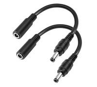 MEIRIYFA DC 5.5mmx2.5mm Maschio a DC 4.5x3.0mm Femmina Adattatore di Alimentazione Cavo di Ricarica Cavo Convertitore Adattatore Punta DC per Computer Portatile - 15 cm, Confezione da 2